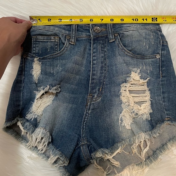 Machine Jeans Women High Waisted Shorts Denim Size S - Picture 7 of 9